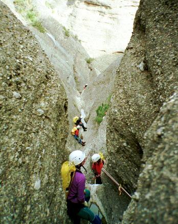ambiance &agrave; l'&eacute;troit dans le barranco Alpan!.