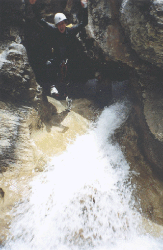  barranco d'Arandari : Glenn se régale dans le dernier petit saut