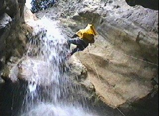 barranco arandari : sophie sous la douche