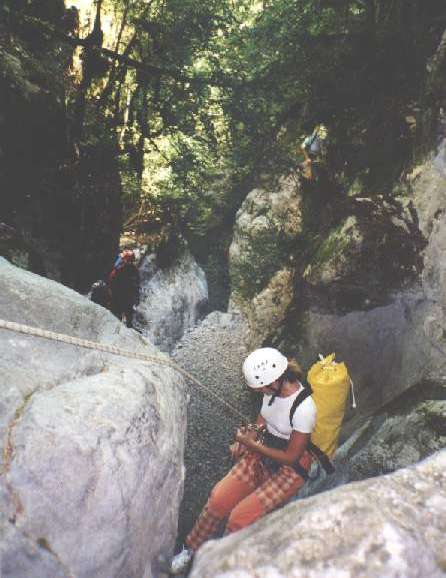 Barranco Flageto :   Bénédicte descend.