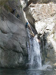 Descente de canyon : gourg des Anelles