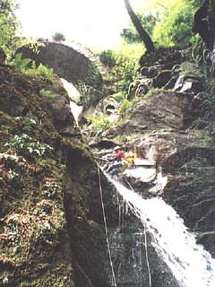 Sophie dans le rappel final (visible de la route)