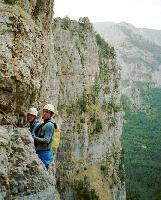 Barranco de Saravillo : au départ d'un des plus beaux rappels en falaise